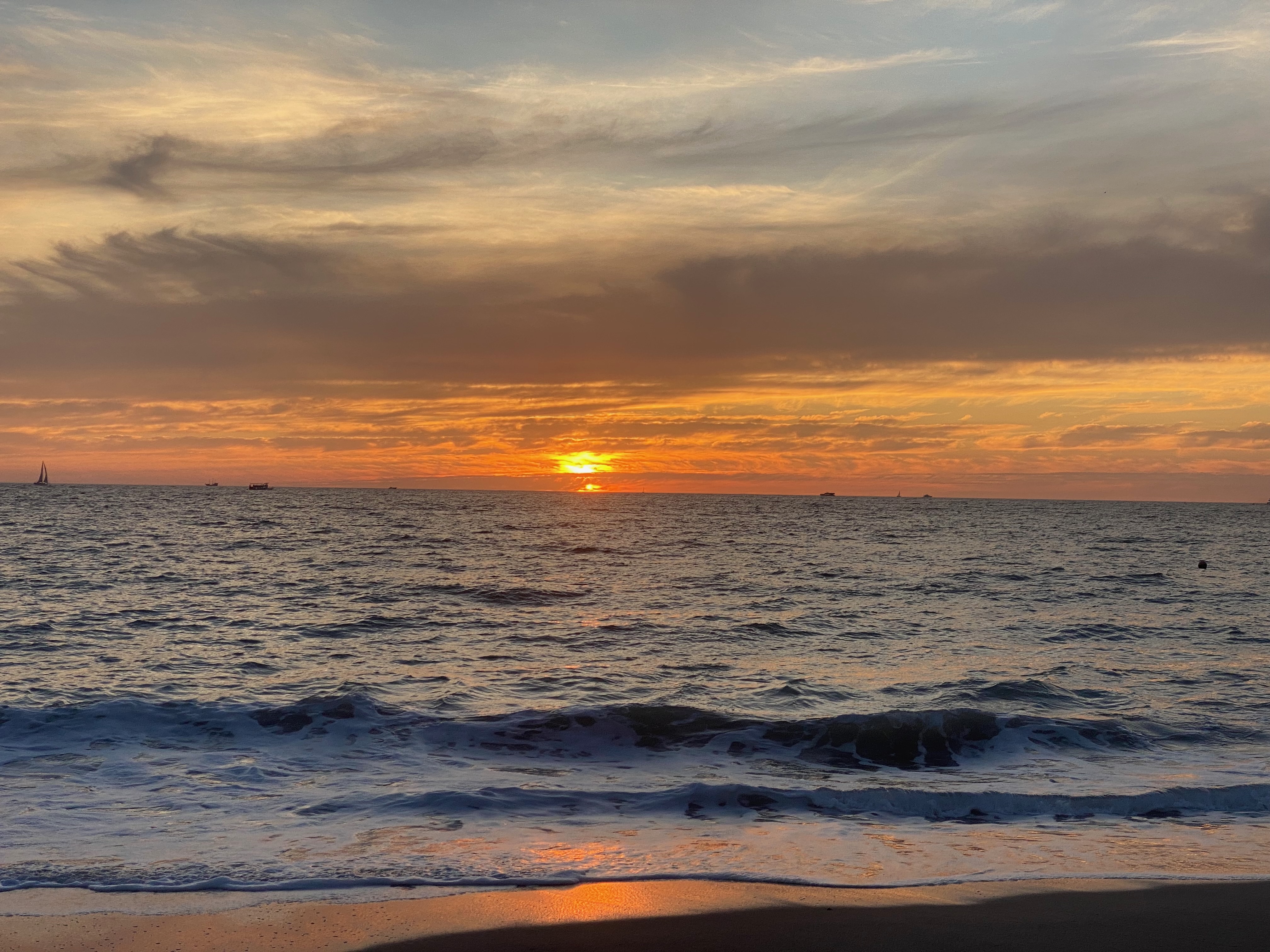 sunset from the beach, Puerto Vallarta — photograph by A.B. Quine